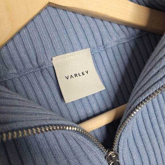 NWOT Varley Rory Half Zip Soft Knit Sweater Size M/L Preppy Tennis core Old Mone - Picture 4 of 8